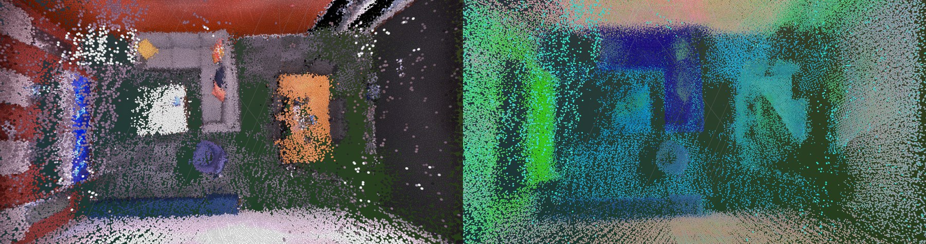 RGB-PCA colorization of the embedding field for Replica office 3